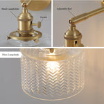 lampe murale or transparent moderne interrupteur rayures horizontales verre chambre cuisine étude