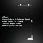 support d'affichage réglable acier inoxydable noir moderne clips ajustement hauteur affiche clip aluminium base