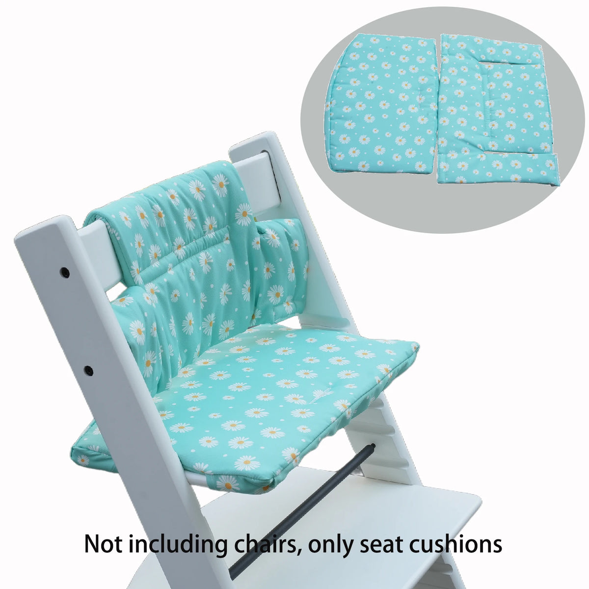 coussin imperméable coton polyester chaise enfant blanc noir moderne plateau repose pieds