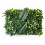 mural végétal artificiel feuilles fleurs moderne extérieur intérieur vert blanc