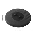 coussin siège rond mousse mémoire forme tissu oxford noir fixé imperméable classique