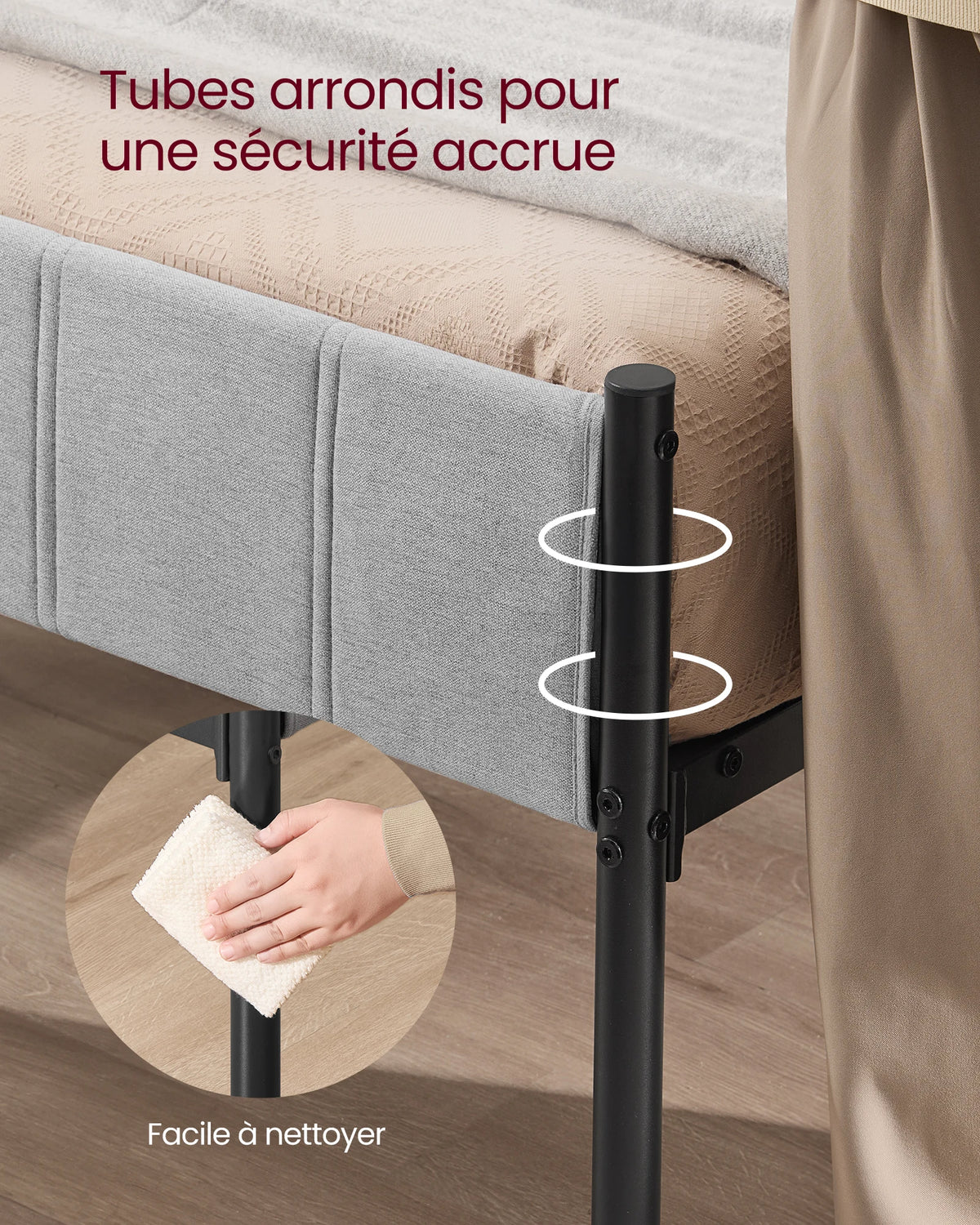 Assemblage facile du cadre de lit avec instructions claires