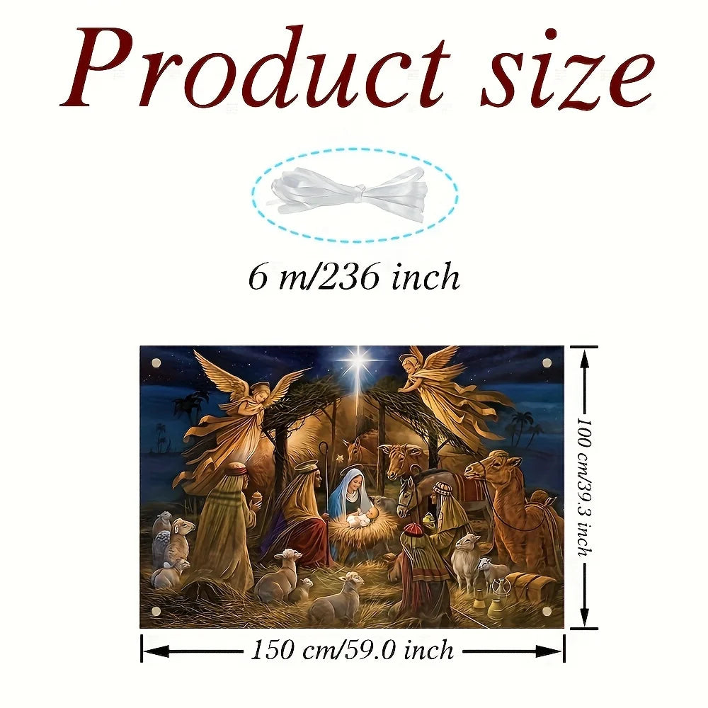 Bannière murale Noël traditionnelle taille L