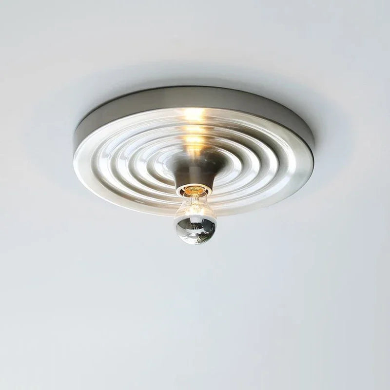 lampe moderne rouge argent blanc doré rayures concentriques mat chambre salon minimaliste