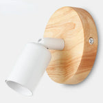lampe murale moderne bois blanc noir minimaliste fixations vis chambre salon étude entree