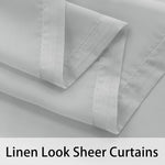 rideau blanc moderne translucide texture lin extérieur autocollant patio 100 polyester