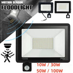 projecteur led moderne éclairage extérieur noir ip66 détecteur mouvement fixation murale flux lumineux économie