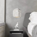 lampe suspendue moderne feuilles stylisées blanc gris 38cm 43cm