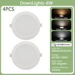lampe encastrable led blanc moderne clips 3000k 4000k 6000k 10w 24w opacité