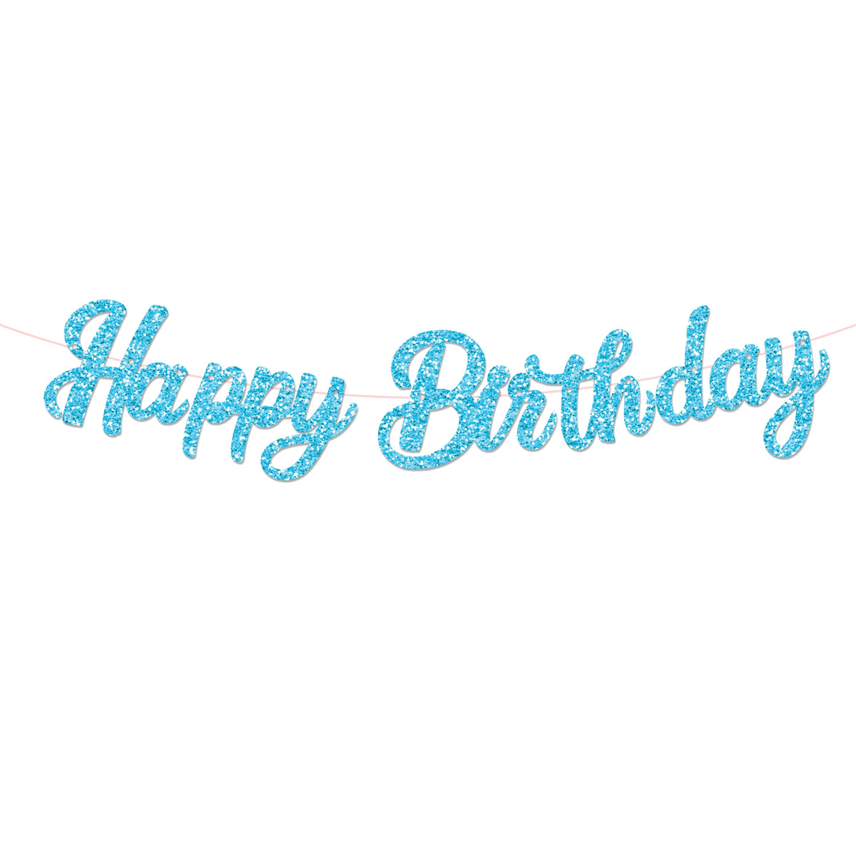 guirlande lettres multicolore happy birthday motifs cocktails nœuds fête enfant cursive suspendue brilles