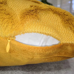 coussin décoratif jaune motif géométrique moderne housse canapé salon doux textile polyester