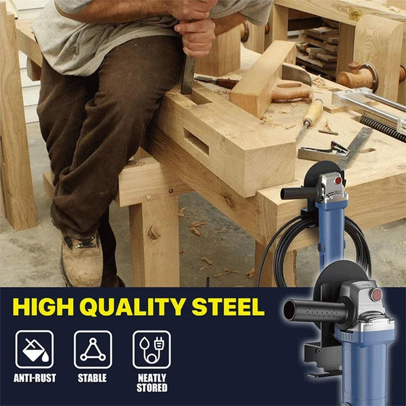 supports muraux outils électriques meuleuse angulaire vis chevilles bricolage maison industriels utilitaires