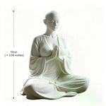 statue méditation zen blanche texture lisse minimaliste décoration intérieure ornement opale chambre salon yoga