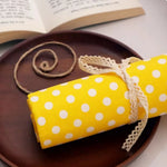 tissu sergé 100% coton largeur 160cm imprimé pois moderne jaune vert bleu rose violet