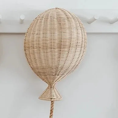décoration murale boules osier naturel vintage chambre enfant salon moderne