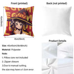 coussin anime sorcière rouge jaune noir illustration géométrique zip 45x45cm facile laver