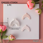 couteaux polymère bijoux pendentifs boucles oreilles motifs floraux moderne minimaliste argile PLA