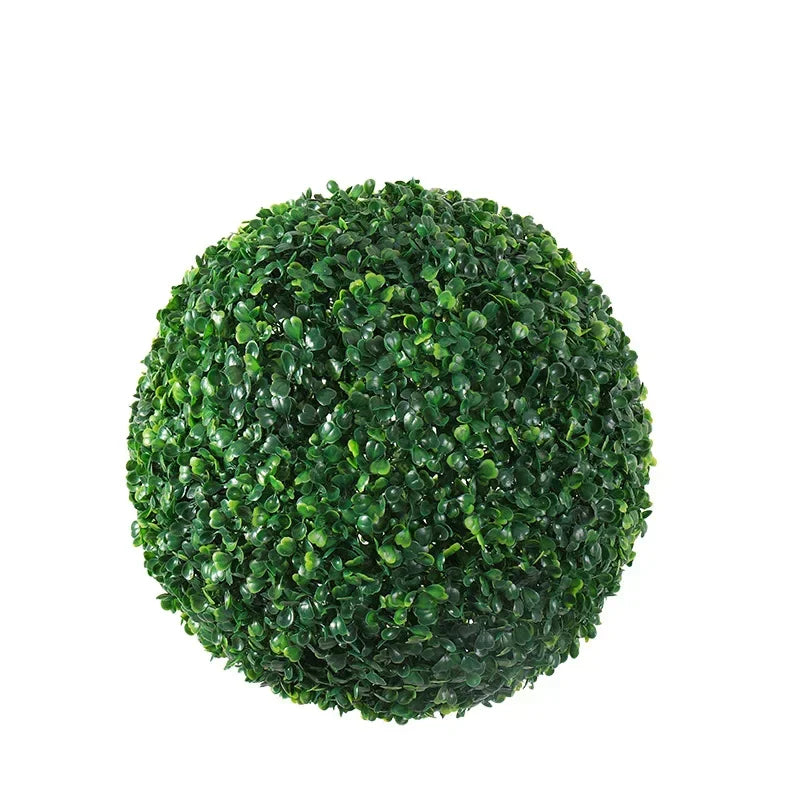 boule artificielle verte décoration extérieure moderne chaîne feuillage dense 10cm 13cm 18cm 23cm 28cm