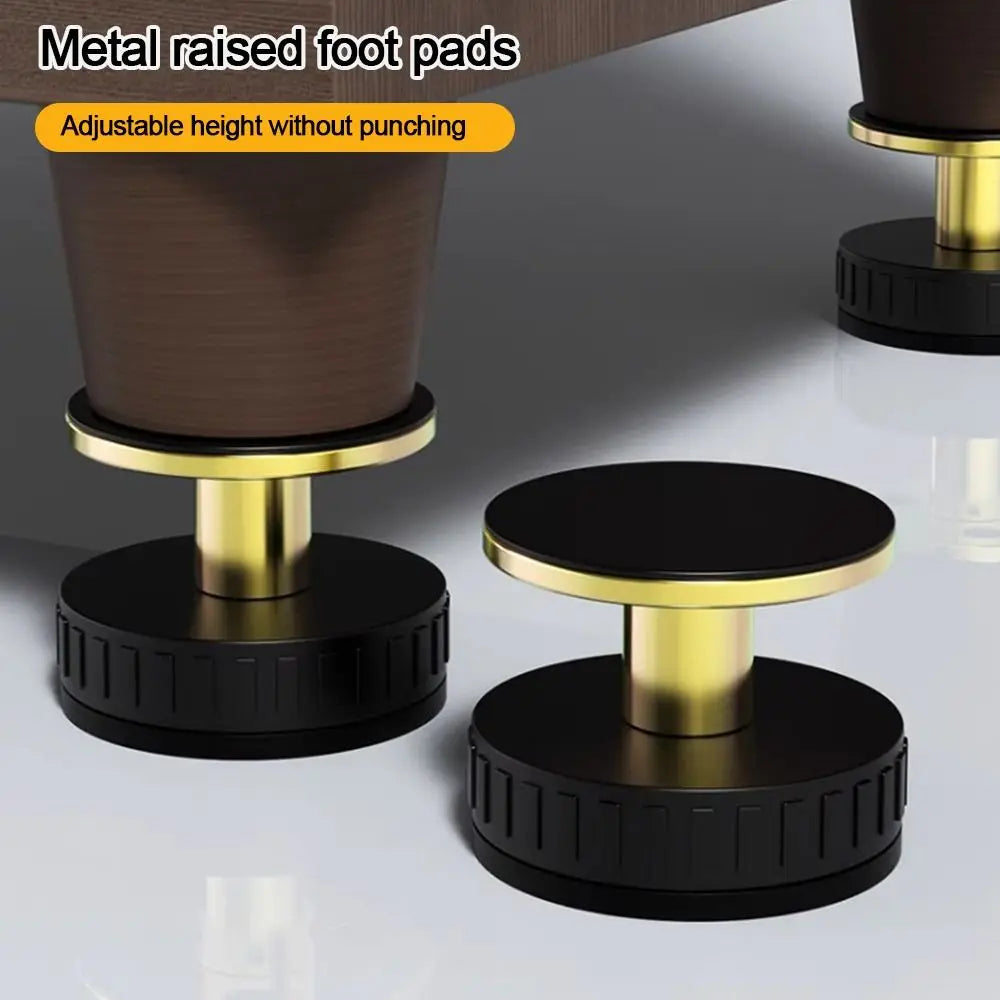 pieds ajustables modernes noirs dorés vis fixation meuble réglables différentes tailles