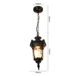 lampe suspendue pendentif bronze noir verre translucide classique baroque e27 chambre salon hall