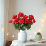 fleurs artificielles soie rose rouge blanc modernes décoration mariage anniversaire extérieur bouquet minimaliste