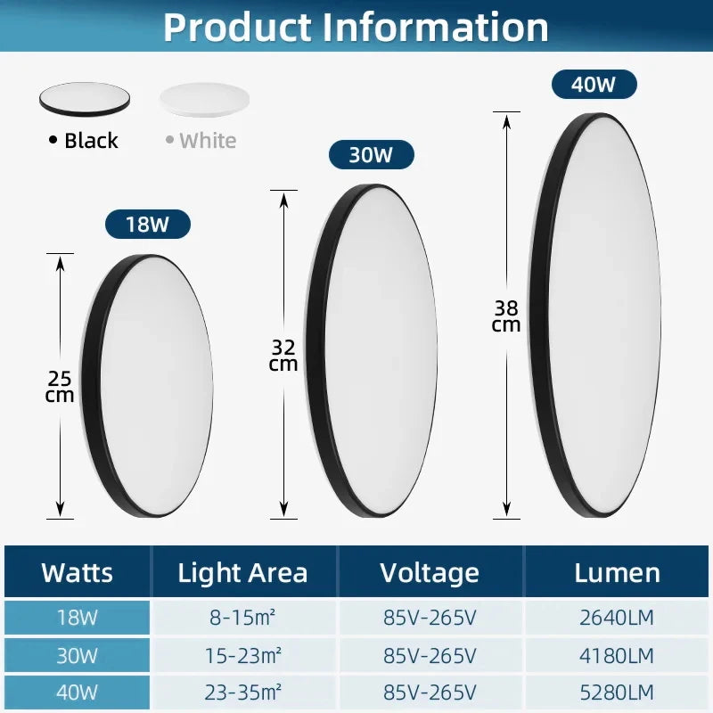 lampe moderne blanc minimaliste 18w 30w 40w opaques vis led 220v