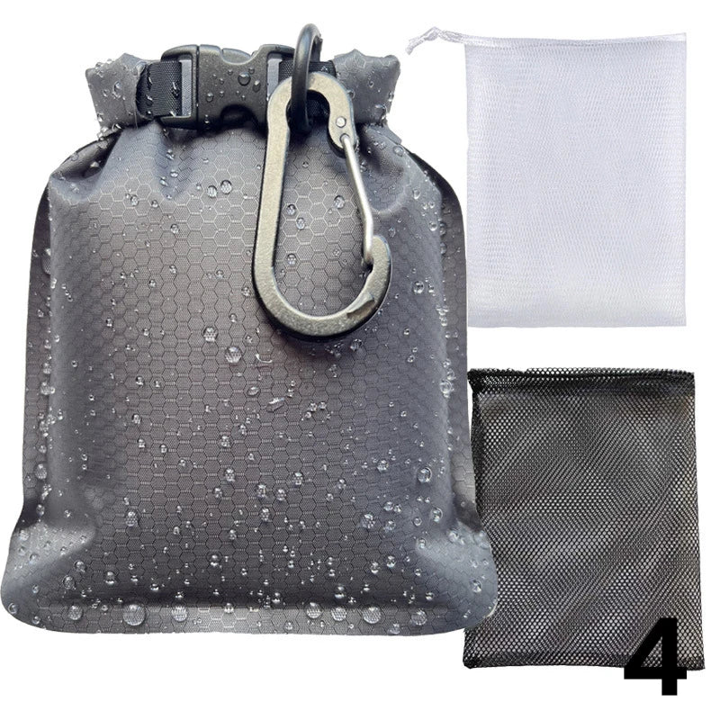 sac étanche voyage noir blanc vert hexagon texture tissée moderne boucle cordon
