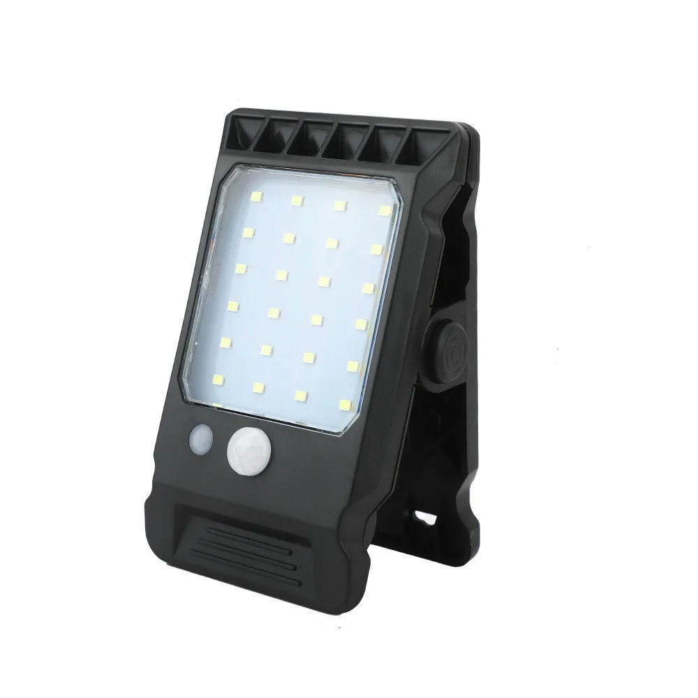 lampe solaire clip on noir moderne étanche abs mat facile contrôle bouton
