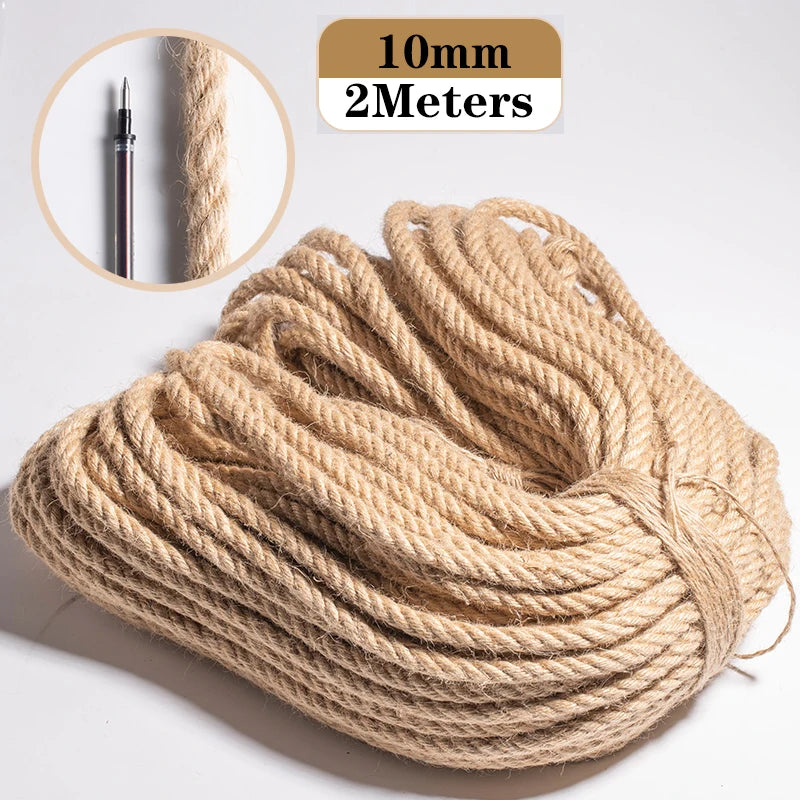 corde coton tissée traditionnelle 10mm 2mètres artisanat sacs vêtements textiles maison écologique haute qualité