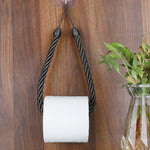 support papier toilette moderne noir blanc corde torsadée durable certifié cee fcc ul