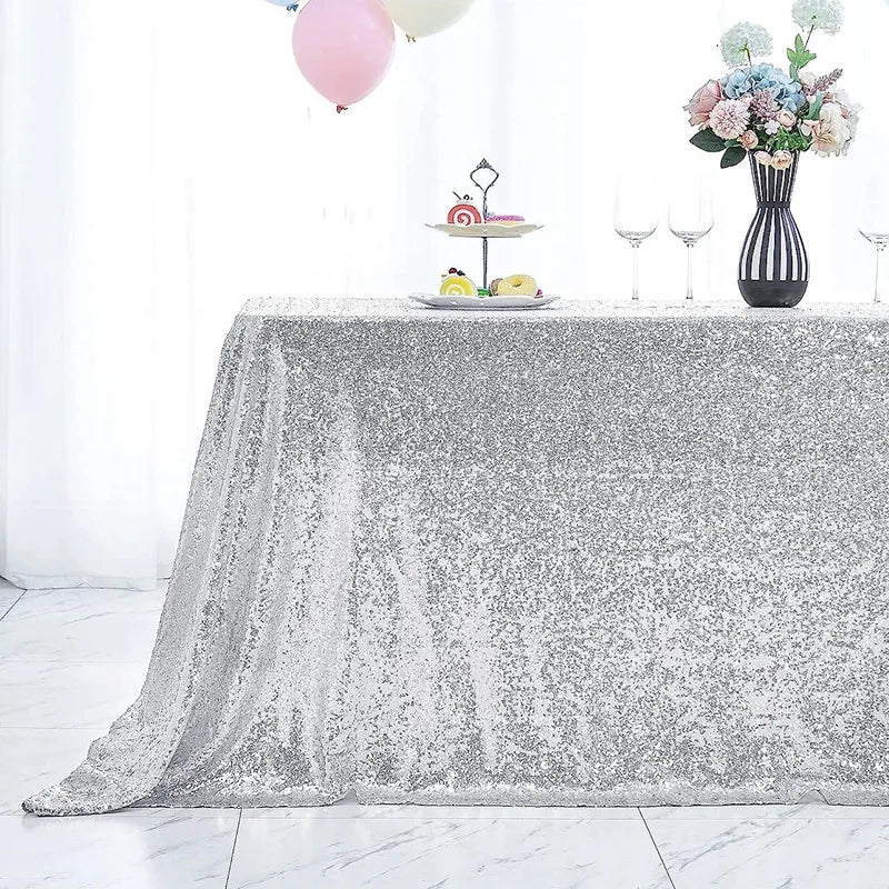 nappe table pailletée noël argent or élégante réutilisable moderne festive black gold rose gold