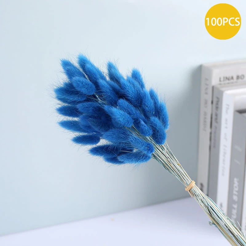 décoration maison bouquets plumes séchées naturelles bleu vert rose orange