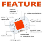 ampoule led 10w 20w 30w 50w blanc orange moderne croissance plantes 380 840nm 120deg