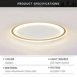 plafonnier led blanc noir minimaliste moderne chambre salon