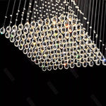 Suspension lumineuse moderne cristal K9 transparentes LED salon chambre restaurant