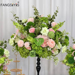 décoration mariage événement rose vert fleurs naturelles romantiqueextérieur table centre