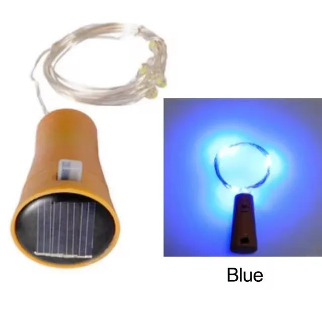 guirlande lumineuse solaire 20 led or noir moderne 2m adhésif transparent