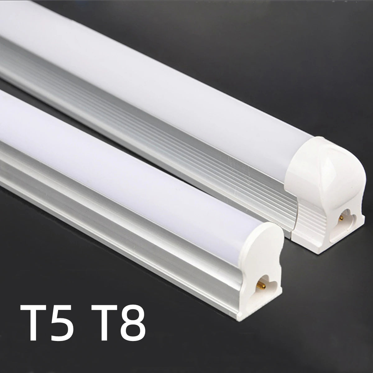 tube led blanc moderne 50cm lisse sans scintillement clips câbles éclairage intérieur