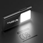 lampe torche noire led rechargeable usb quatre modes éclairage stroboscope camping randonnéeurgence