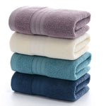 serviettes toilette coton violet blanc bleu marine rayures classiques absorbantes ensemble pièces clips