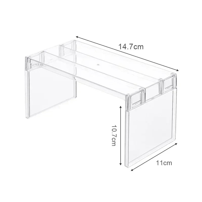organiseur réfrigérateur transparent moderne adhésif plusieurs compartiments rangement cuisine ecofriendly
