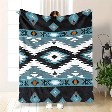 couverture géométrique ethnique moderne polygone florale hiver polyester voyage maison