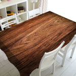 nappe table marron imitation grain bois moderne rustique réutilisable polyester
