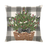coussin carré noël arbre renne guirlande bonhomme neige décoration maison traditionnel opacité fixe