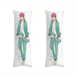 housse coussin anime personnages cheveux roses vêtement vert polyester hypoallergénique respectueux environnement imprimé manga