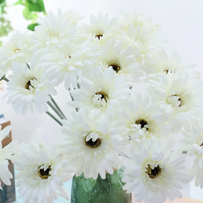 décoration intérieure branchettes gerbera soie rose blanche rouge modernes 55cm fête anniversaire maison