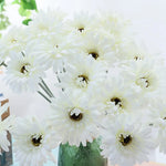 décoration intérieure branchettes gerbera soie rose blanche rouge modernes 55cm fête anniversaire maison
