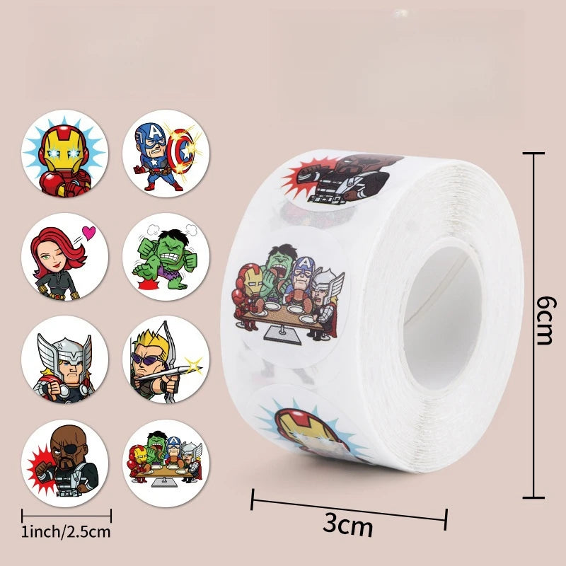 sticker cartoon super héros géométrique blanc rouge bleu vert doré adhésif bricolage scrapbooking enveloppe