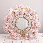 guirlande fleurs artificielles cerises rose clair décor mariage romantiqueintérieur festive