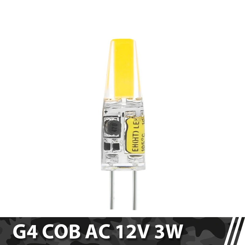 ampoules led blanc chaud 3w 6w g4 ac dc 12v 220v moderne transparentes 30000h